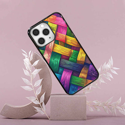 iPhone 15 Pro Max Case — Polysexual Flag Color Theme Small Rainbow, Custom Print Case Cover