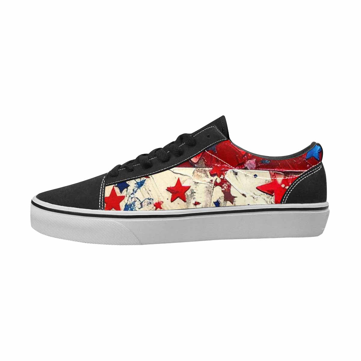 MEN'S Patriotic Canvas Wearable Art Kaleidoscope Custom Sneakers