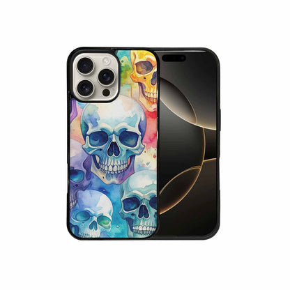 iPhone 16 Pro Max Case — Kulls Watercolor Skulls Small Skull Pattern, Custom Designed Case Cover