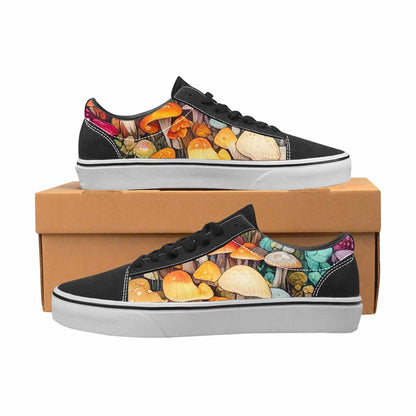 WOMEN'S Mushrooms (general) Mushrooms Pa Lace-Up Canvas Vibrant Chaos Sneakers