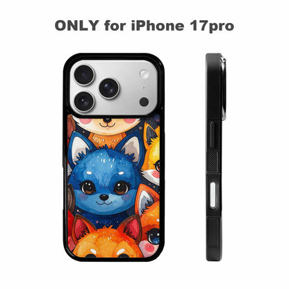 iPhone 17 Pro Case — Watercolor Kawaii Fox Faces Watercolor Abstract, Custom Phone Case