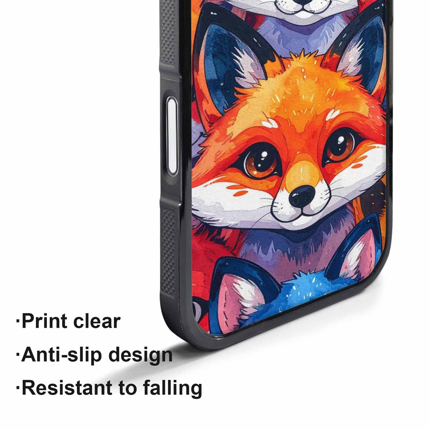 iPhone 17 Pro Case — Watercolor Kawaii Fox Faces Watercolor Abstract, Personalized Phone Case