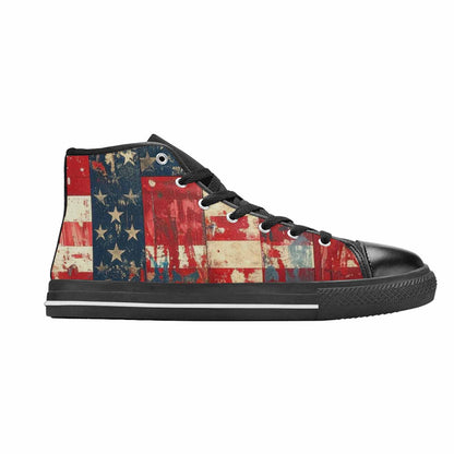 MEN'S American Flag Stars High Top Canvas Y2K Sneakers
