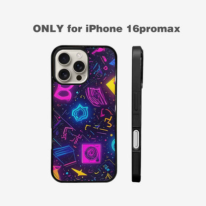 iPhone 16 Pro Max Case — 80s Retro Motif 80s Retro Motifs, Custom Art Phone Cover