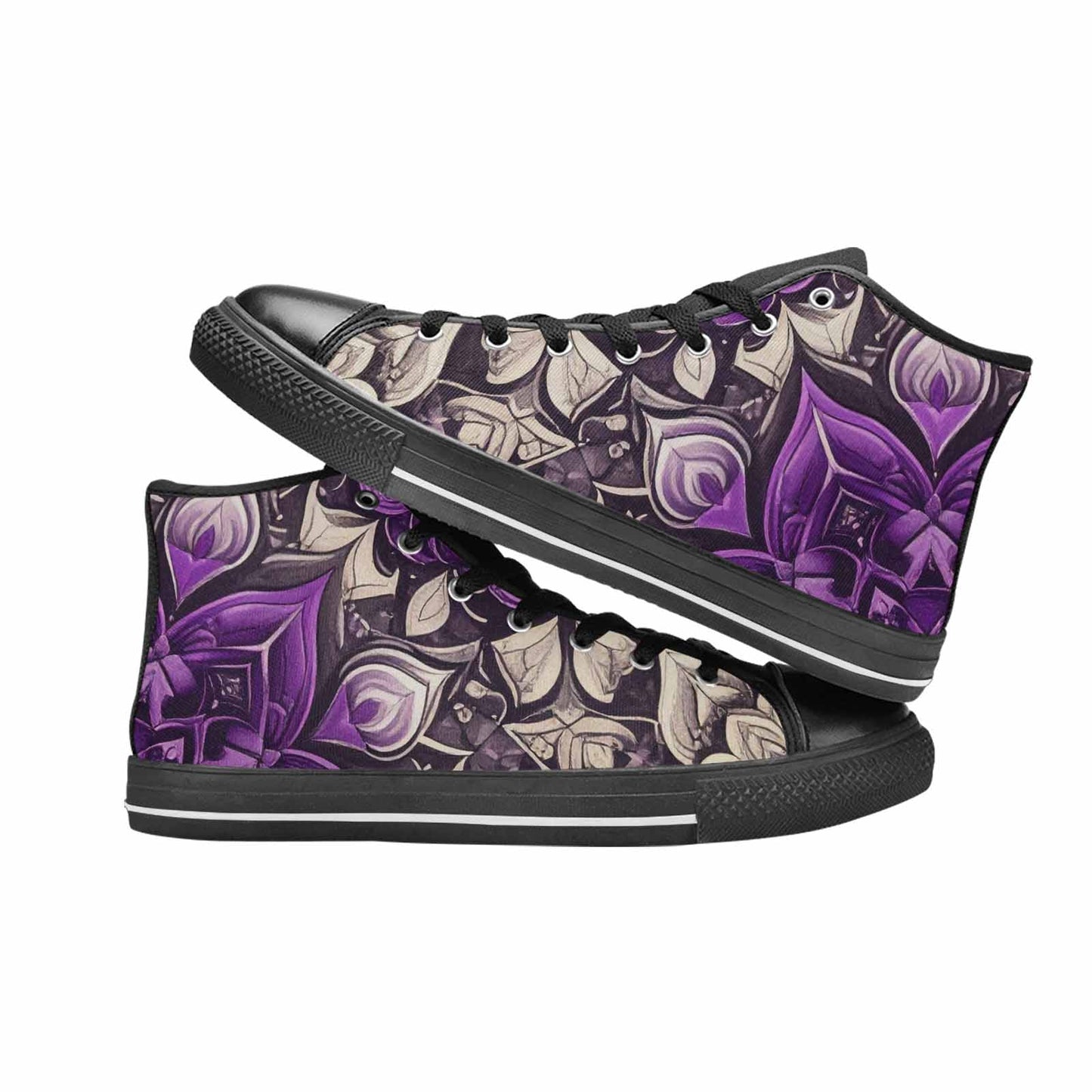 MEN'S Mandala High Top Canvas Vibrant Chaos Sneakers