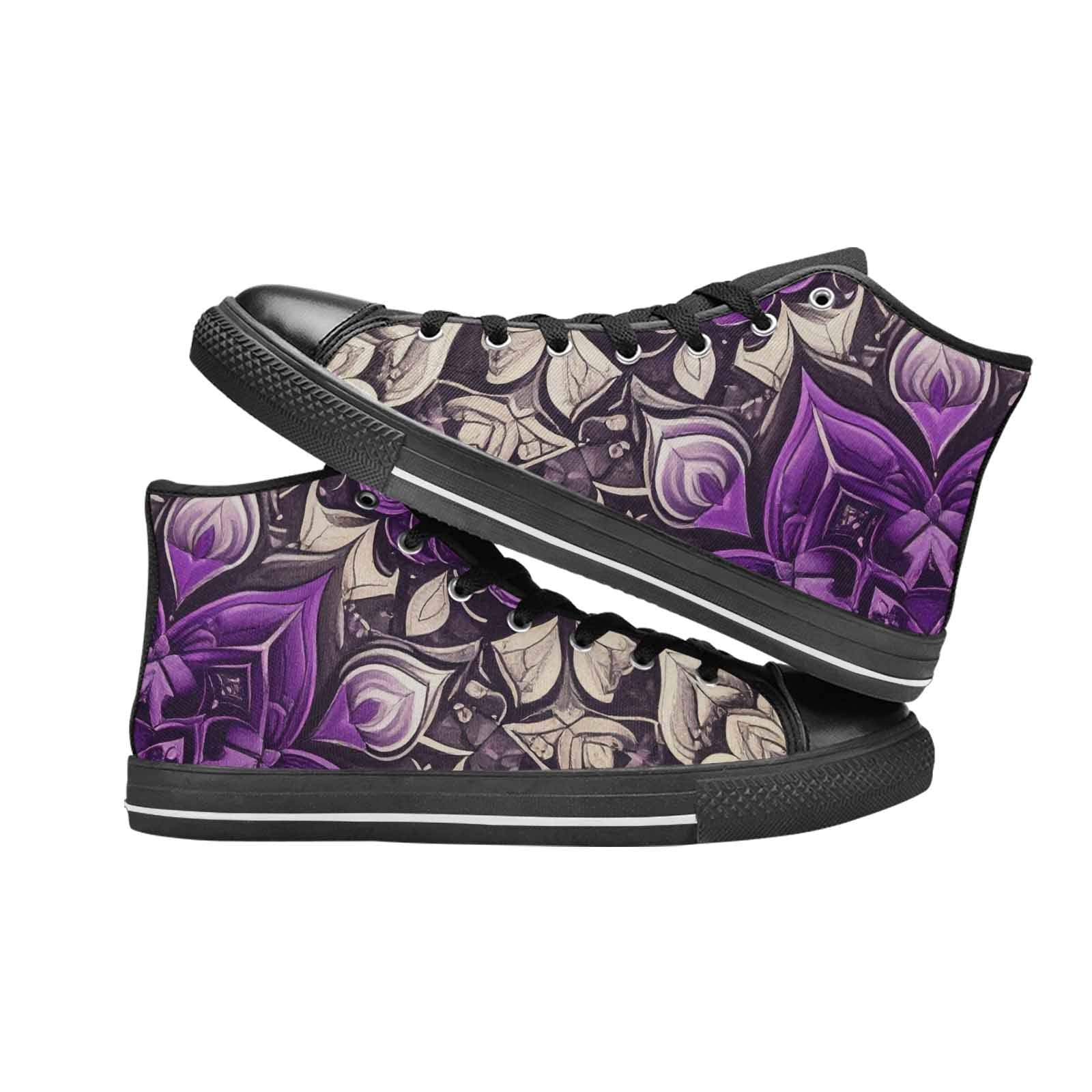 MEN'S Mandala High Top Canvas Vibrant Chaos Sneakers