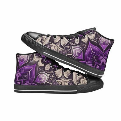 MEN'S Mandala High Top Canvas Vibrant Chaos Sneakers