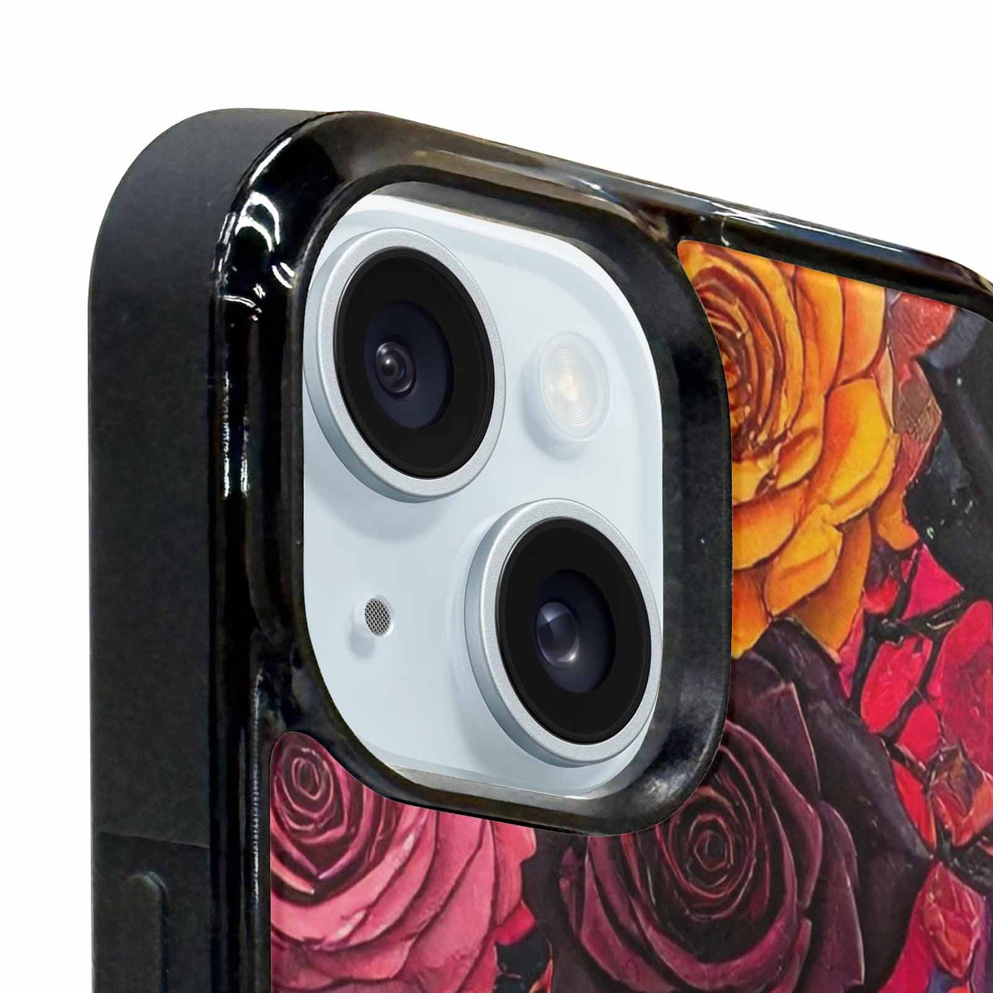 iPhone 15 Plus Case — Gothic Rose Gothic Roses Pattern Hundreds, Customized Protective Case