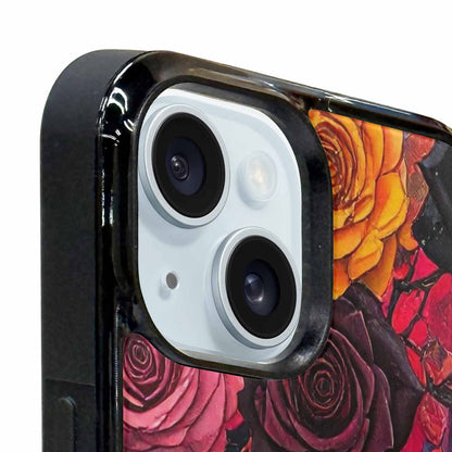 iPhone 15 Plus Case — Gothic Rose Gothic Roses Pattern Hundreds, Customized Protective Case