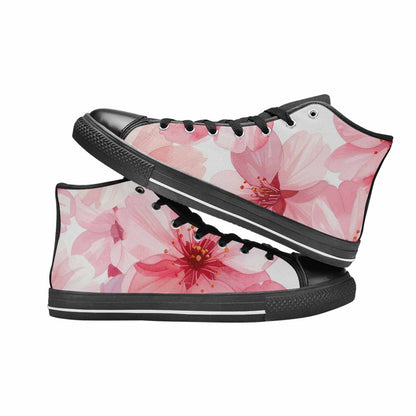 MEN'S Japanese Cherry Blossom High Top Canvas Y2K Custom Shoes
