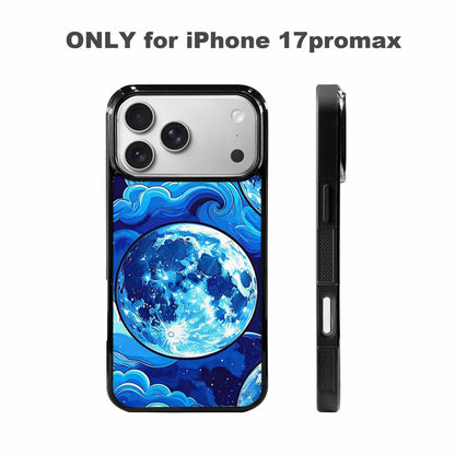 iPhone 17 Pro Max Case — Neon Winter Moon Cartoon Cute, Personalized Phone Case