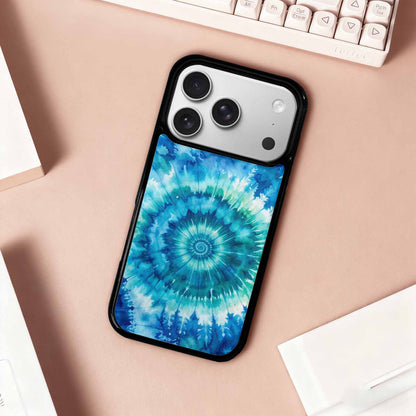 iPhone 17 Pro Case — Tie Dye Ocean Blues Blended Tie, Custom Print Case Cover