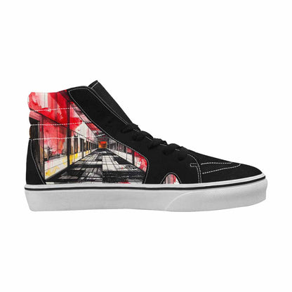 MEN'S Liminal Space Fragment High Top Canvas Melting Art Sneakers