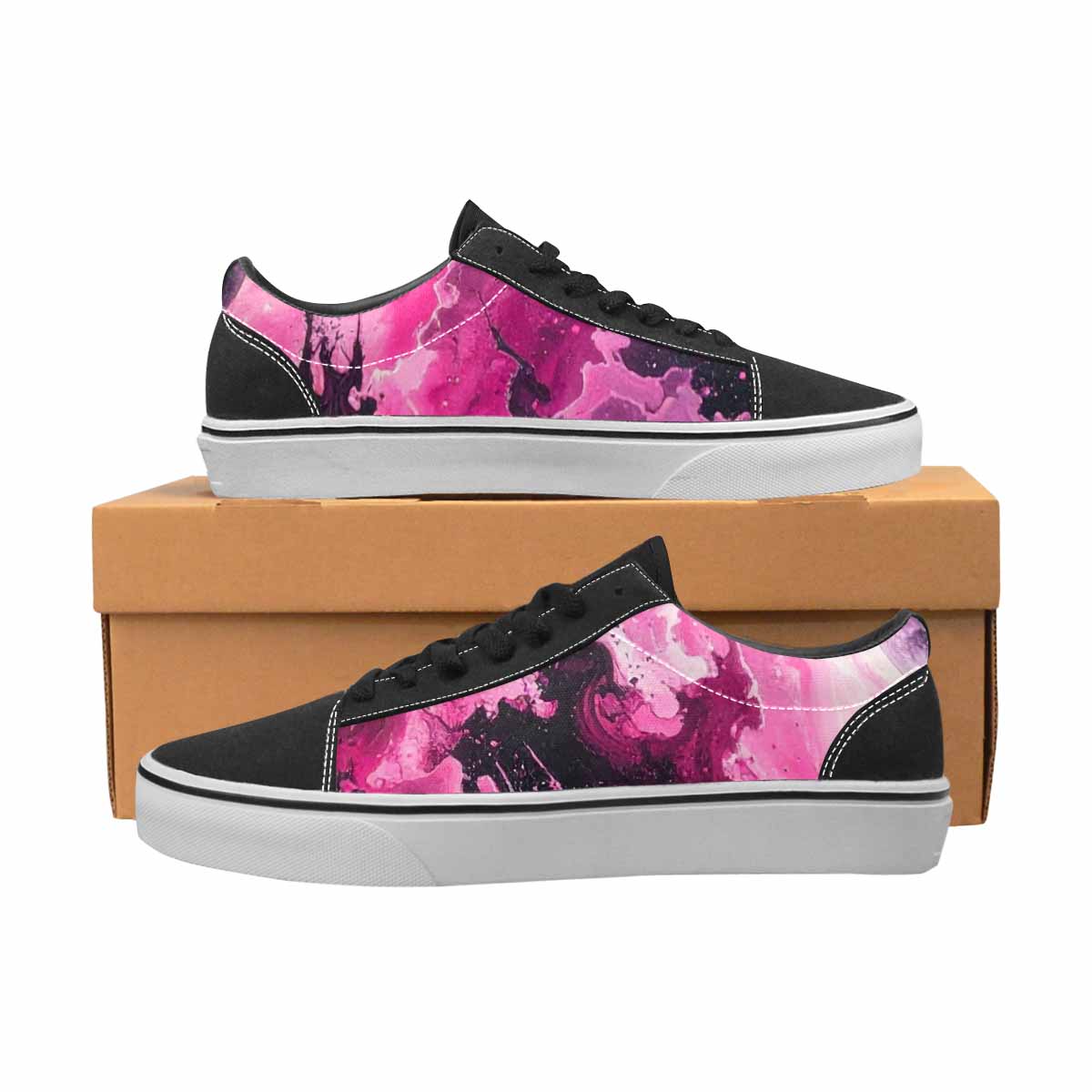 WOMEN'S Galaxy Nebula Lace-Up Canvas Melting Art Sneakers