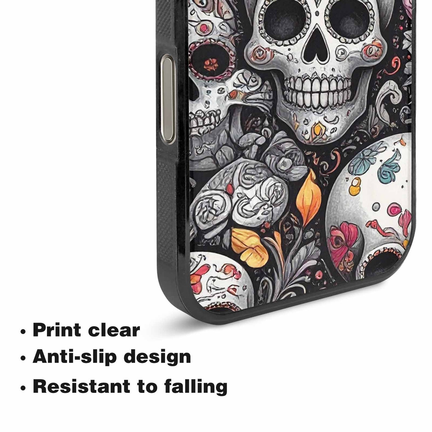 iPhone 16 Pro Case — Greyscale Black And White Dark Black, Custom Print Case Cover