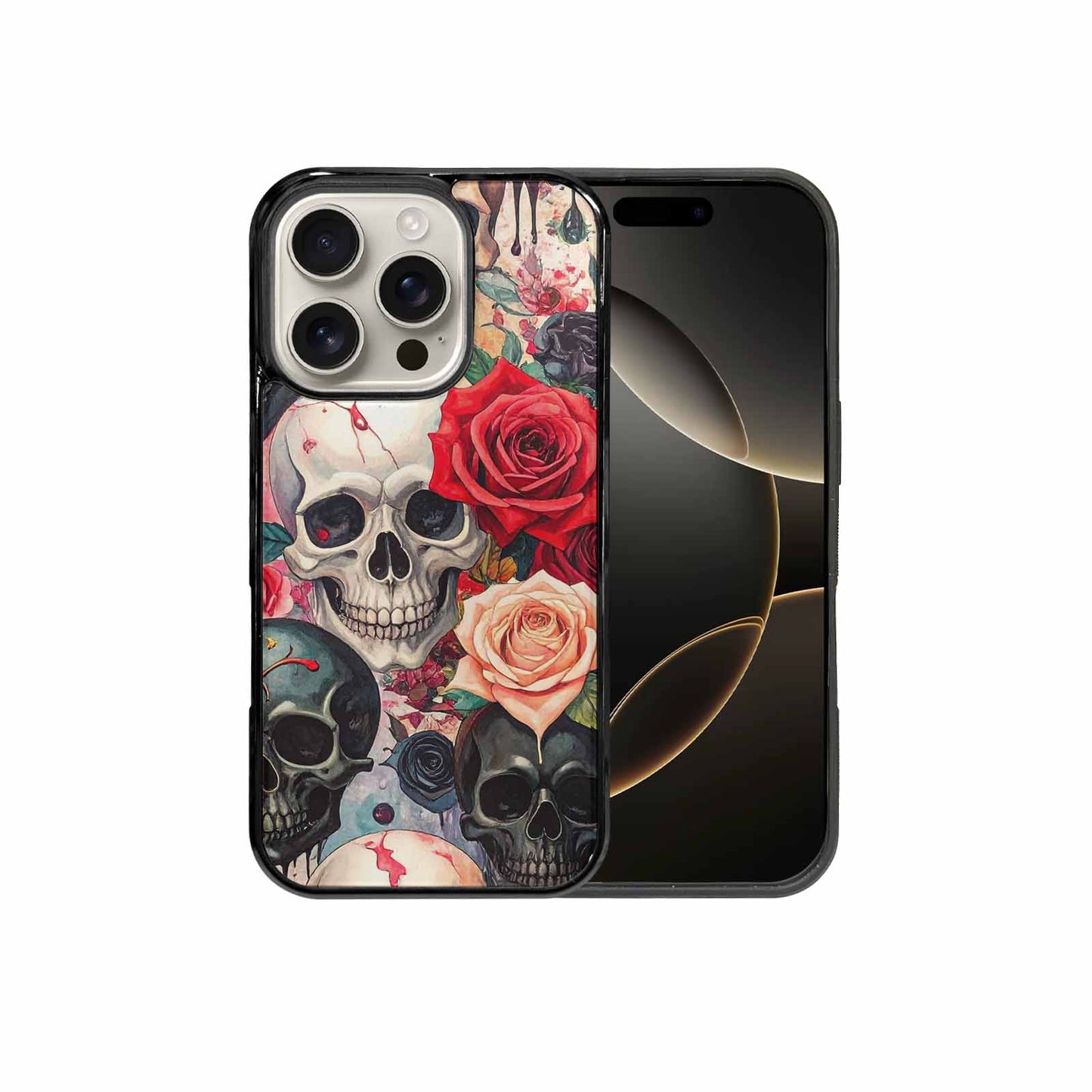 iPhone 16 Pro Case — Skulls And Roses Skulls And Roses, Custom Phone Case