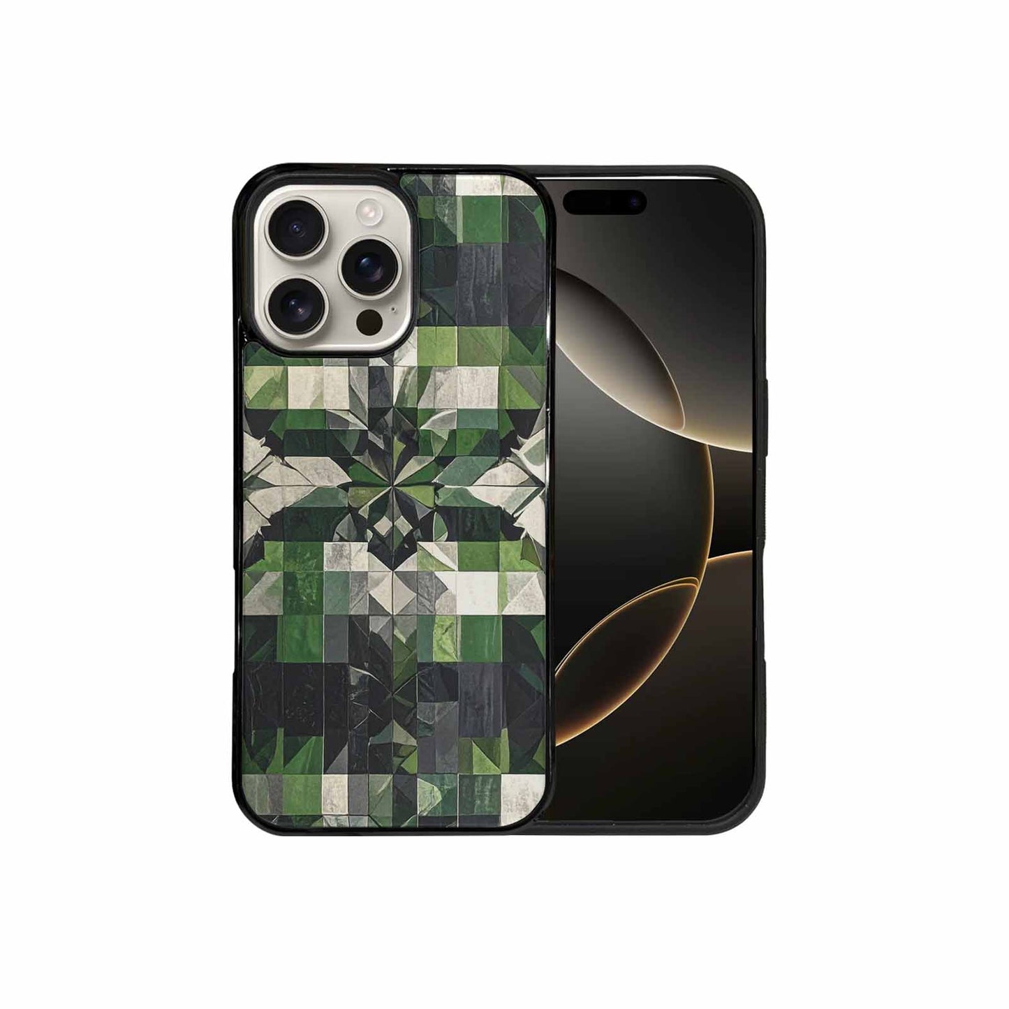 iPhone 16 Pro Max Case — Aromantic Flag Color Theme Small Rainbow, Custom Designed Case Cover