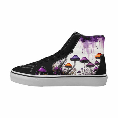 MEN'S Rainbow Drip Mushrooms High Top Canvas Melting Art Sneakers