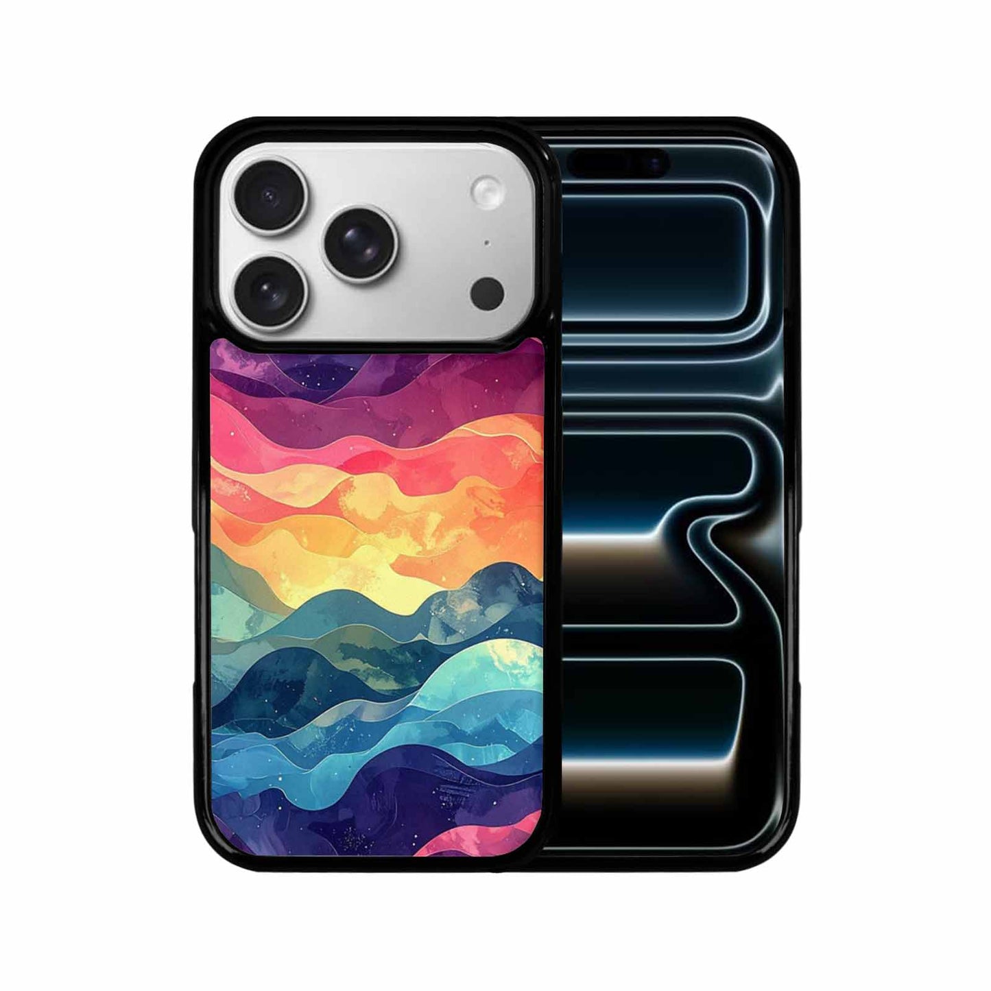 iPhone 17 Pro Case — Glowing Camo Wave Camo, Personalized Phone Case