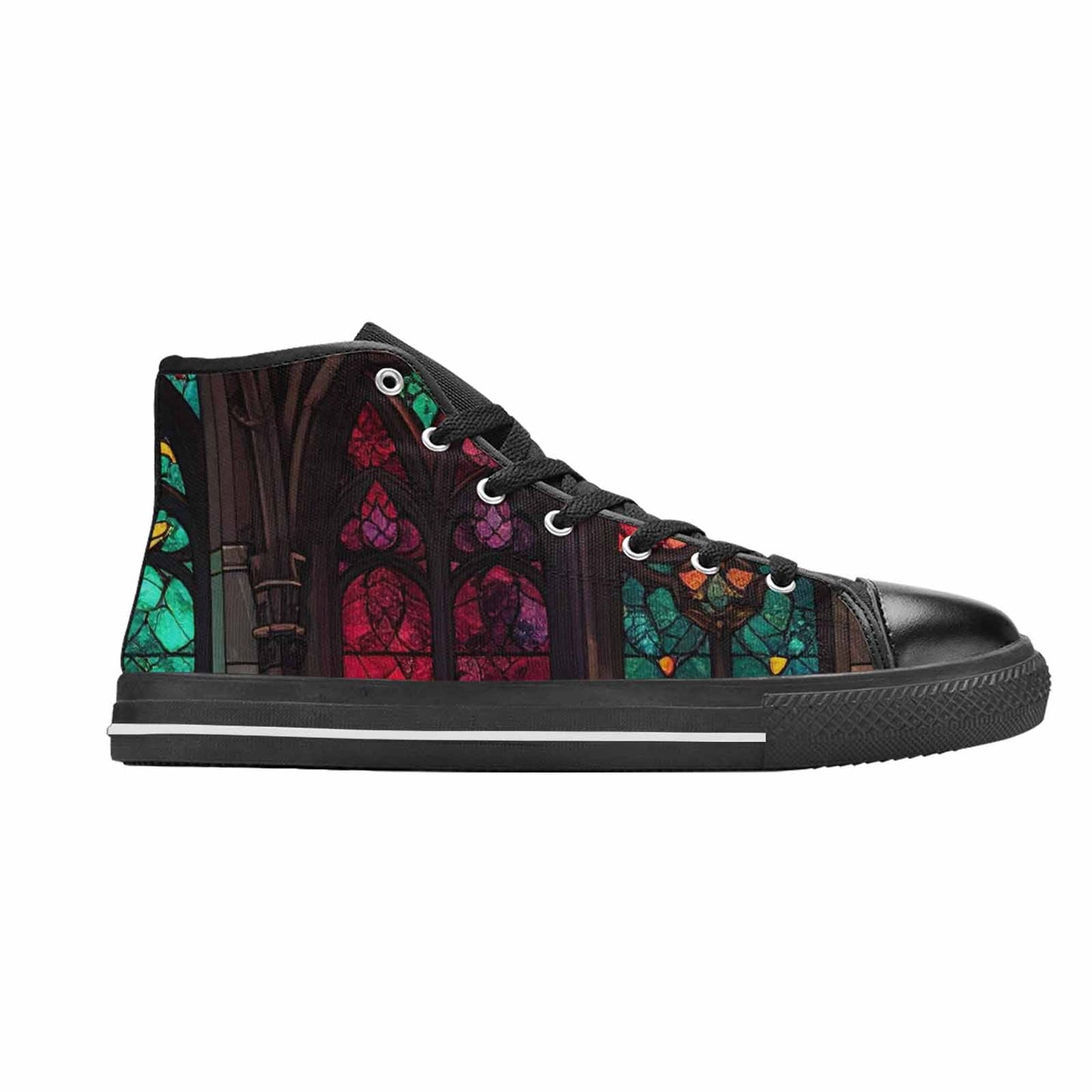 MEN'S Stained Glass Cathedral High Top Canvas Dreamcore Sneakers