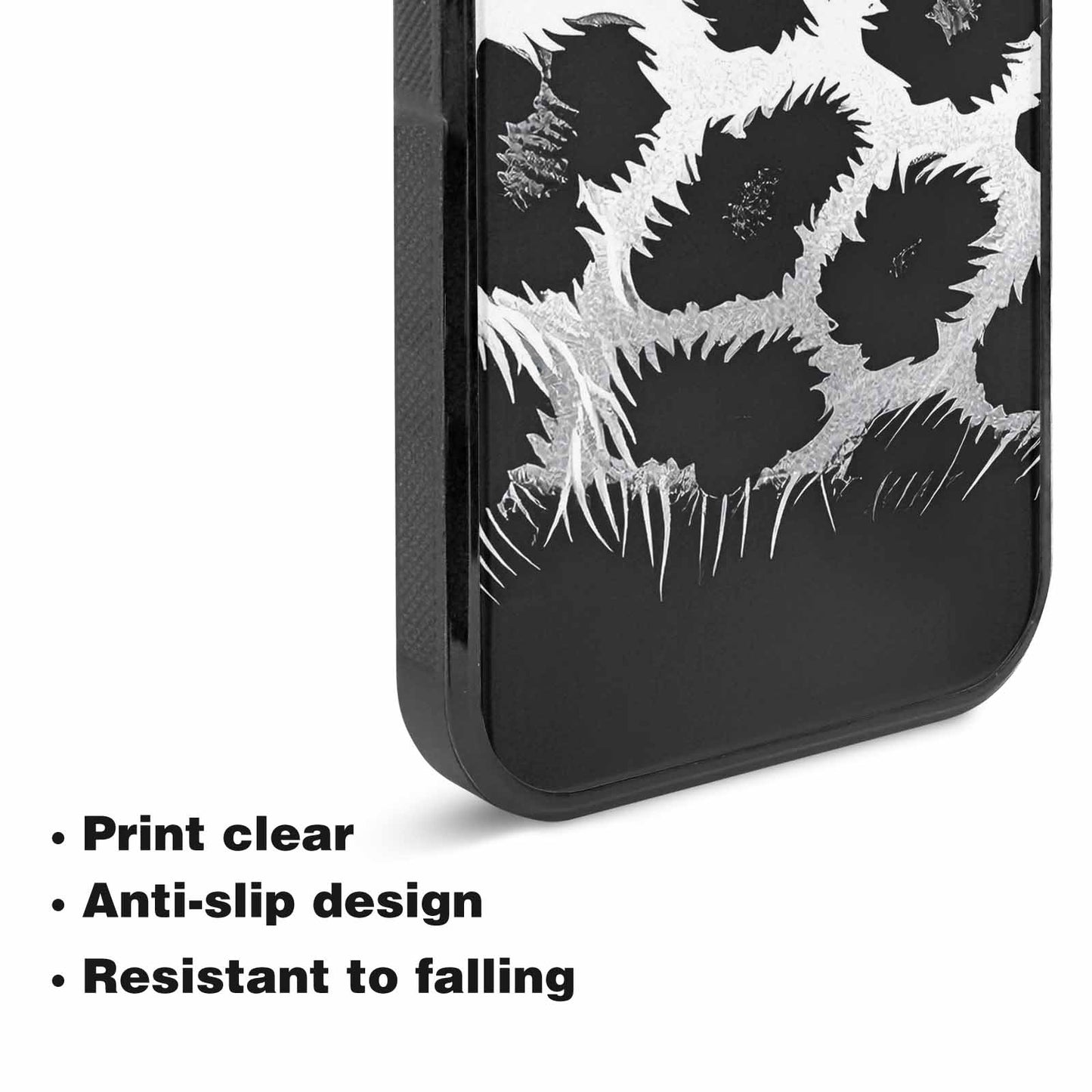 iPhone 15 Plus Case — Leopard Print Black And White Style, Custom Art Phone Cover
