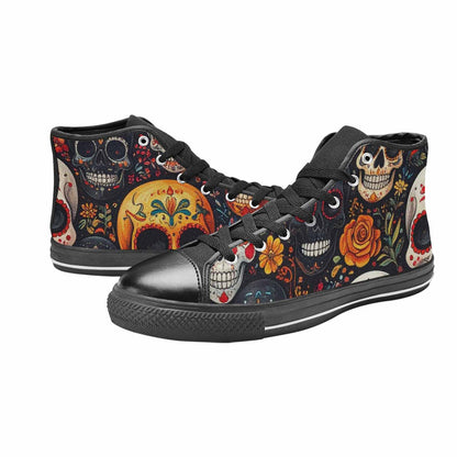 MEN'S Skull High Top Canvas Dreamcore Custom Sneakers