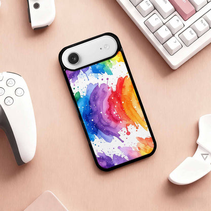 iPhone 17 Air Case — Watercolor Splash Abstract Pattern Seamless Watercolor, Customized Protective Case