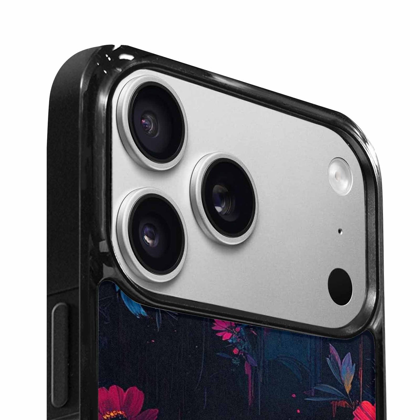 iPhone 17 Pro Max Case — Shadowy Glitch Floral Pattern Floral, Original Design Phone Case