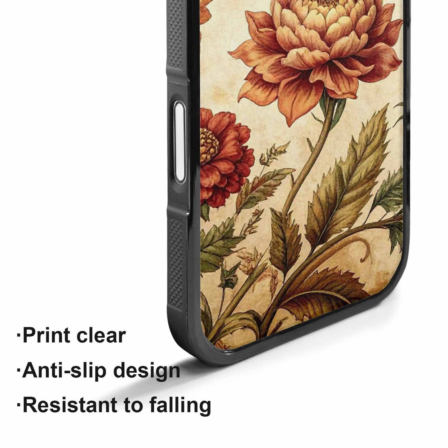 iPhone 17 Case — Vintage Botanical Art Pattern Floral, Custom Art Phone Cover