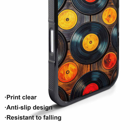 iPhone 17 Pro Case — Retro Wood Grain Vinyl Retro Vintage, Custom Printed Phone Case