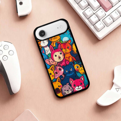 iPhone 17 Air Case — Seamless Tileable Pattern Of Overlapping Cartoon, Custom Phone Case