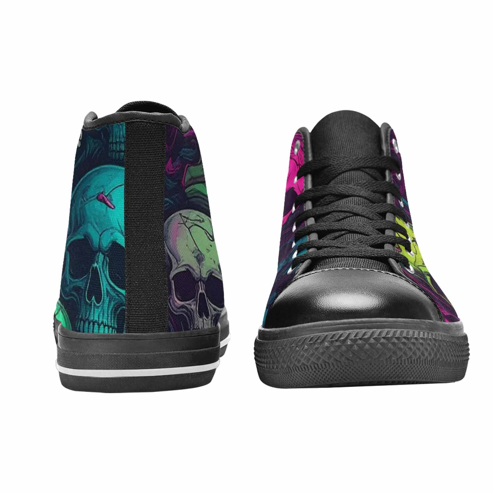 MEN'S Skulls - Neon High Top Canvas Y2K Custom Sneakers