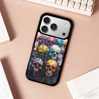 iPhone 17 Pro Case — Skull Dark Art Gothic Print Gothic, Custom Printed Phone Case