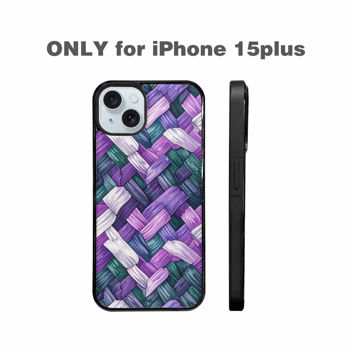 iPhone 15 Plus Case — Genderqueer Flag Color Theme Small Rainbow, Original Design Phone Case
