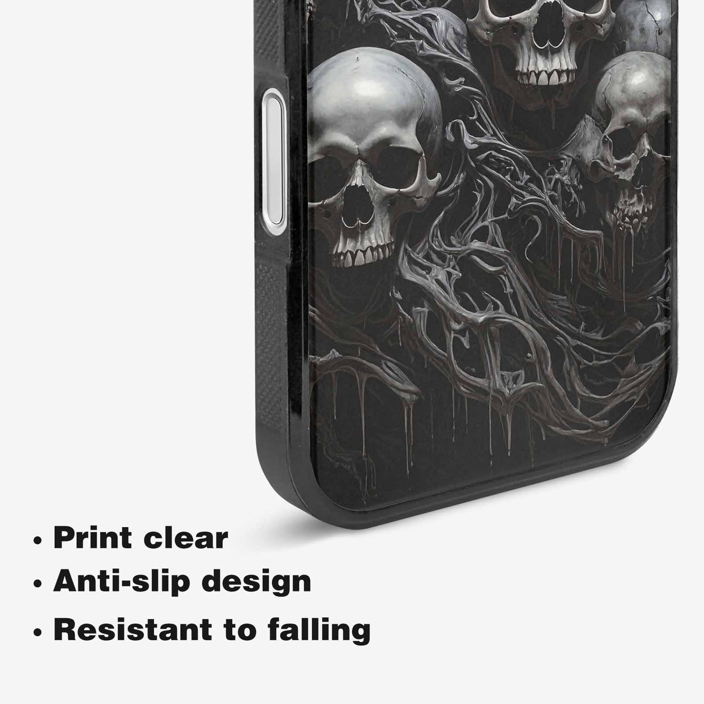 iPhone 16 Plus Case — Grey Dark Black And Grey Tones, Original Design Phone Case