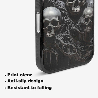 iPhone 16 Plus Case — Grey Dark Black And Grey Tones, Original Design Phone Case
