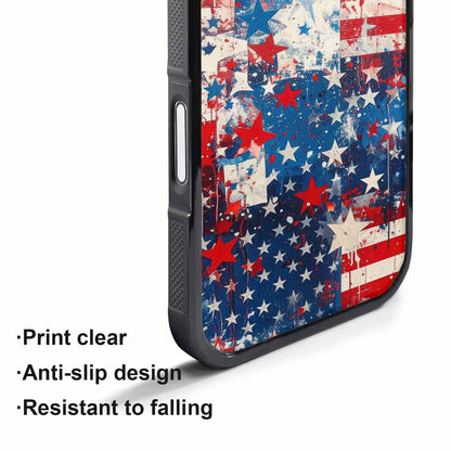 iPhone 17 Pro Max Case — Patriotic Stars And Stripes Galaxy Space, Custom Made Phone Cover