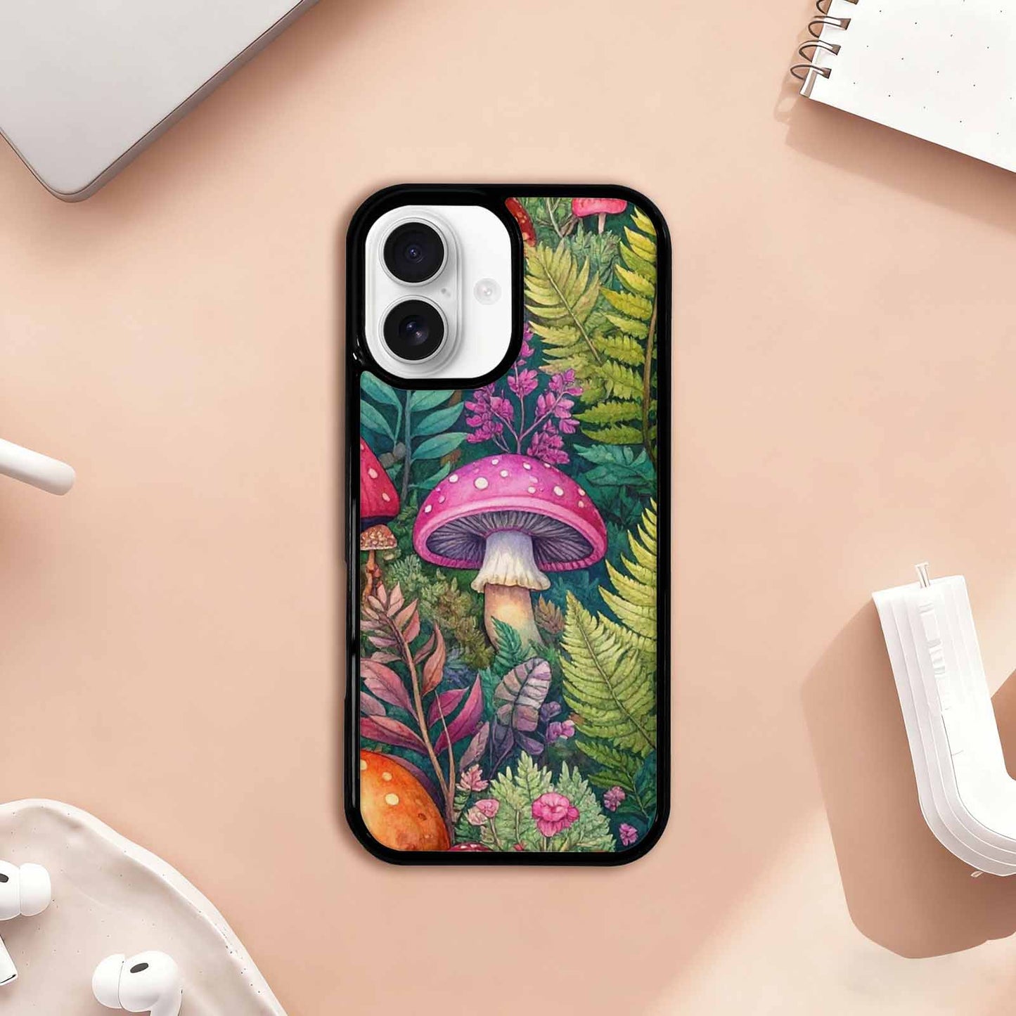 iPhone 17 Case — Mushrooms Botanicalmushrooms P Vyk Floral, Custom Designed Case Cover