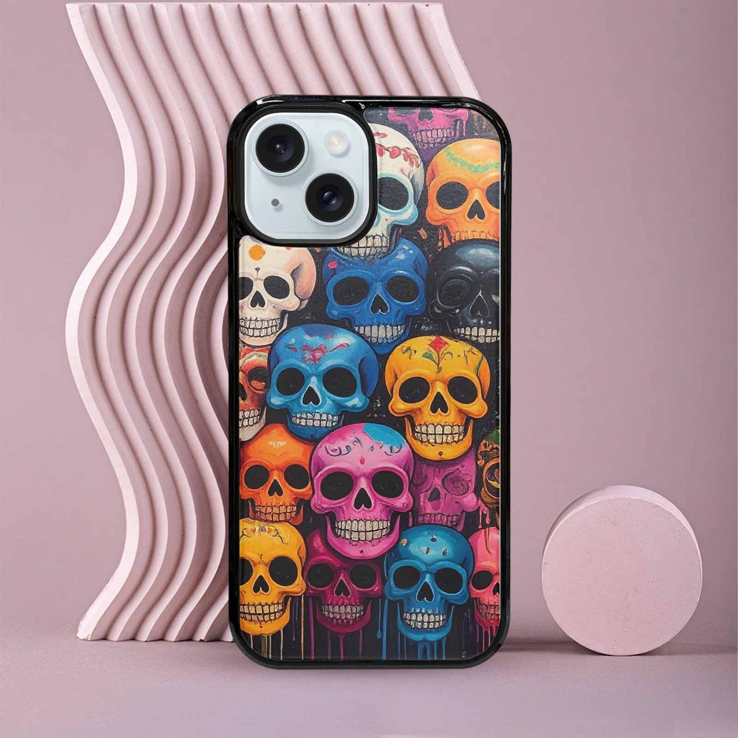 iPhone 15 Case — Skulls General Skulls Pattern, Original Design Phone Case