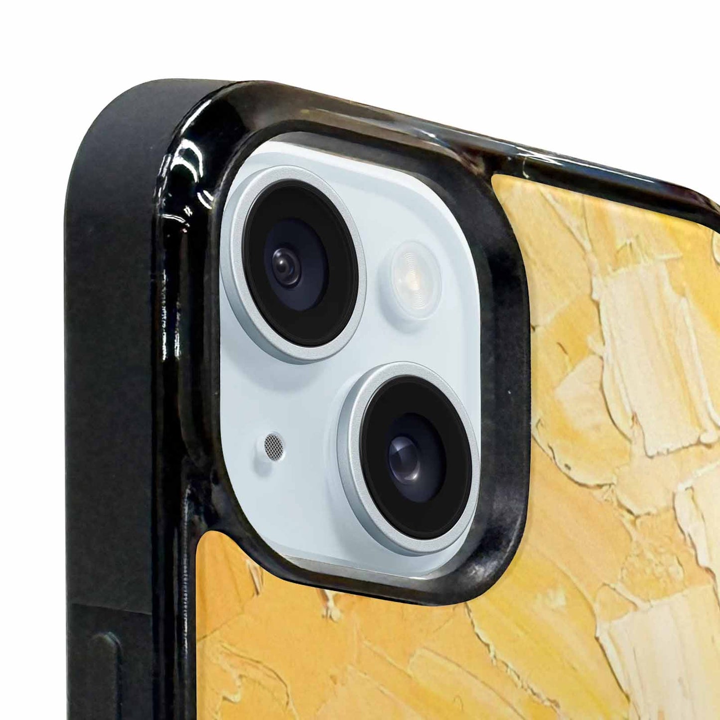 iPhone 15 Plus Case — Impressionist Sunflower Brushstroke Pattern Hundreds Of, Custom Made Phone Cover