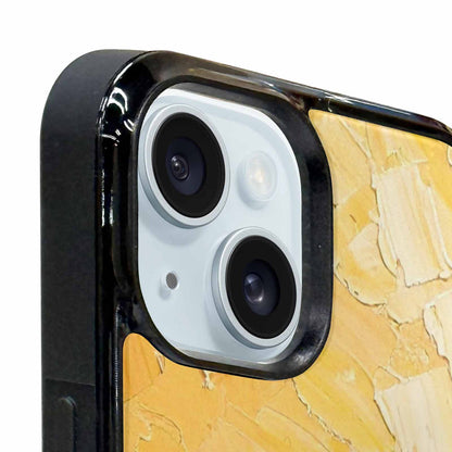 iPhone 15 Plus Case — Impressionist Sunflower Brushstroke Pattern Hundreds Of, Custom Made Phone Cover