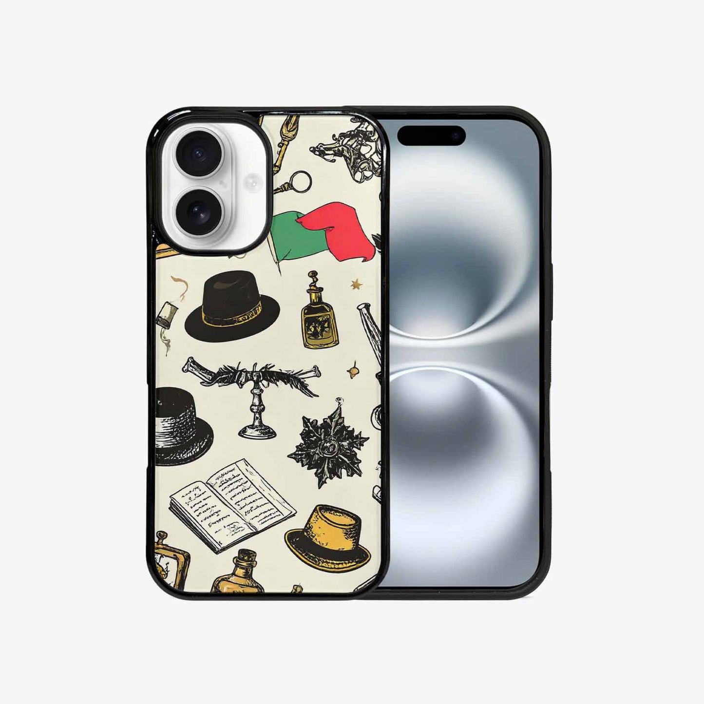 iPhone 16 Case — Noir Spy Silhouette Pen Ink Noir, Custom Art Phone Cover