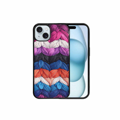 iPhone 15 Plus Case — Genderfluid Flag Color Theme Small Rainbow, Custom Made Phone Cover