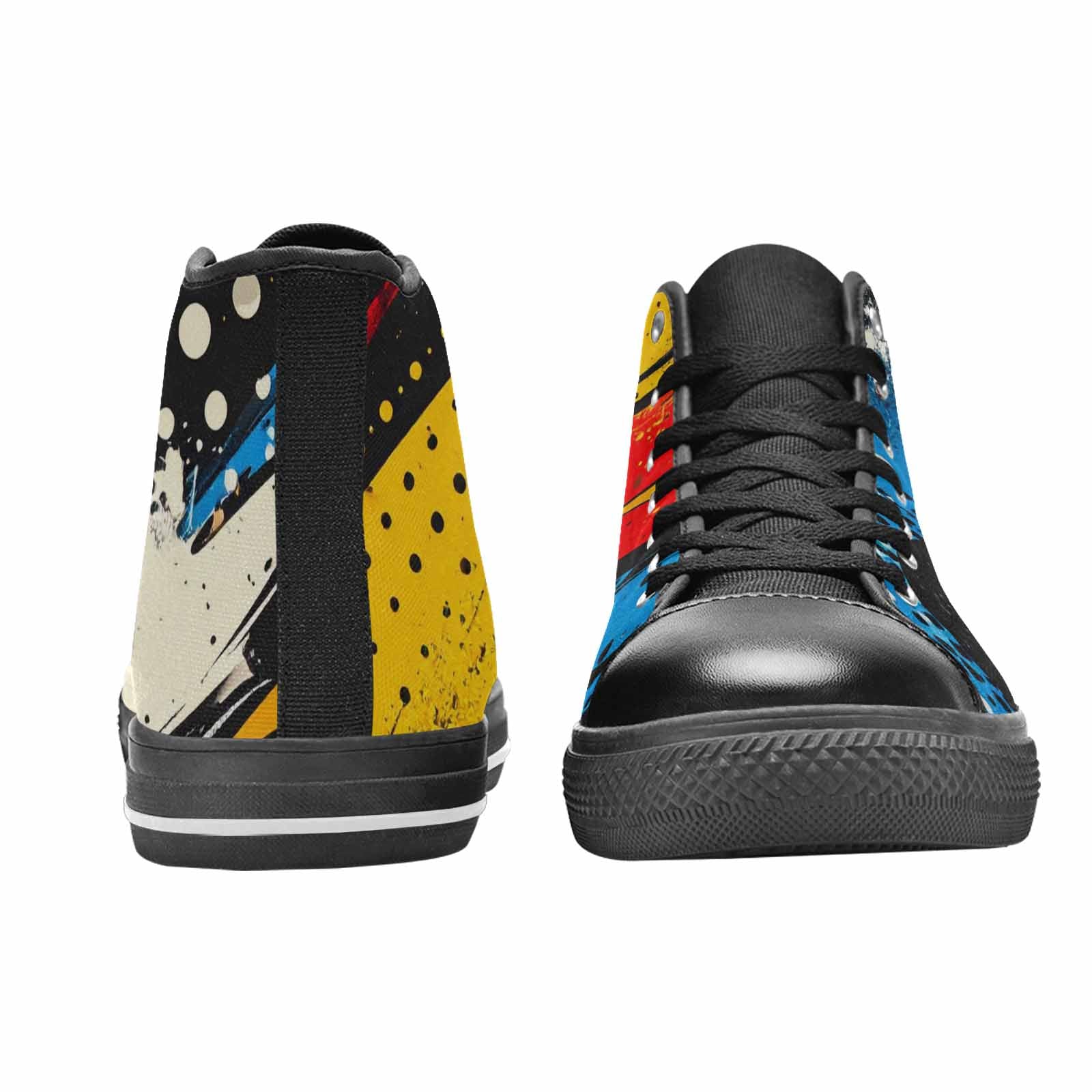 WOMEN'S Comic Book Halftone High Top Canvas Y2K Sneakers