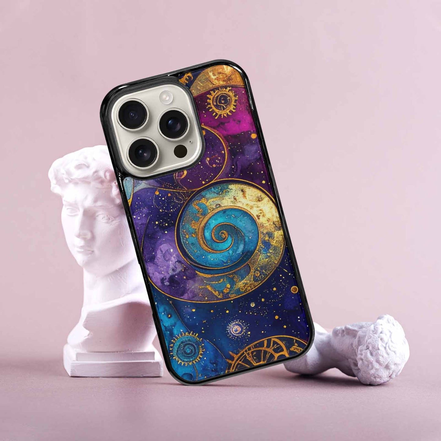 iPhone 16 Pro Case — Steampunk Galaxy Custom, Custom Art Phone Cover