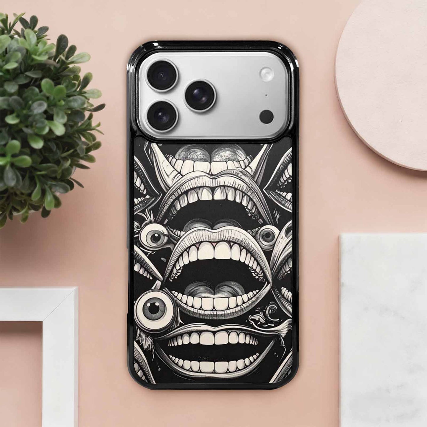 iPhone 17 Pro Max Case — Googly Cartoon Mouths Cartoon Cute, Custom Phone Case