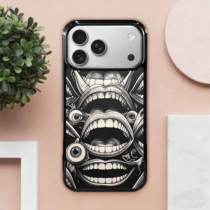 iPhone 17 Pro Max Case — Googly Cartoon Mouths Cartoon Cute, Custom Phone Case