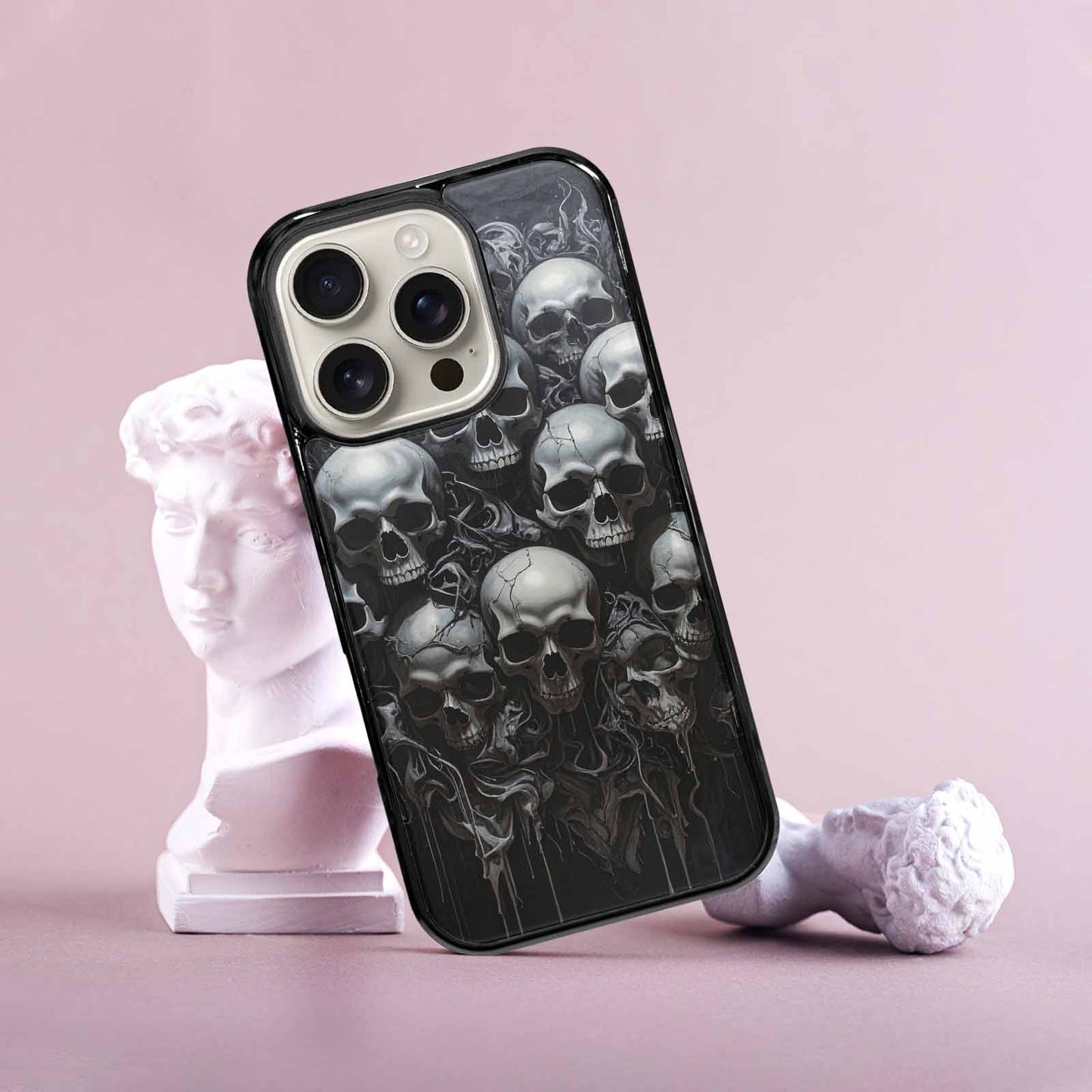 iPhone 16 Pro Case — Grey Dark Black And Grey Tones, Customized Protective Case