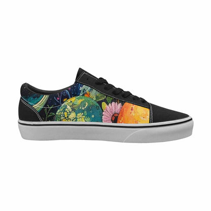 WOMEN'S Aliens Lace-Up Canvas Vibrant Chaos Custom Sneakers