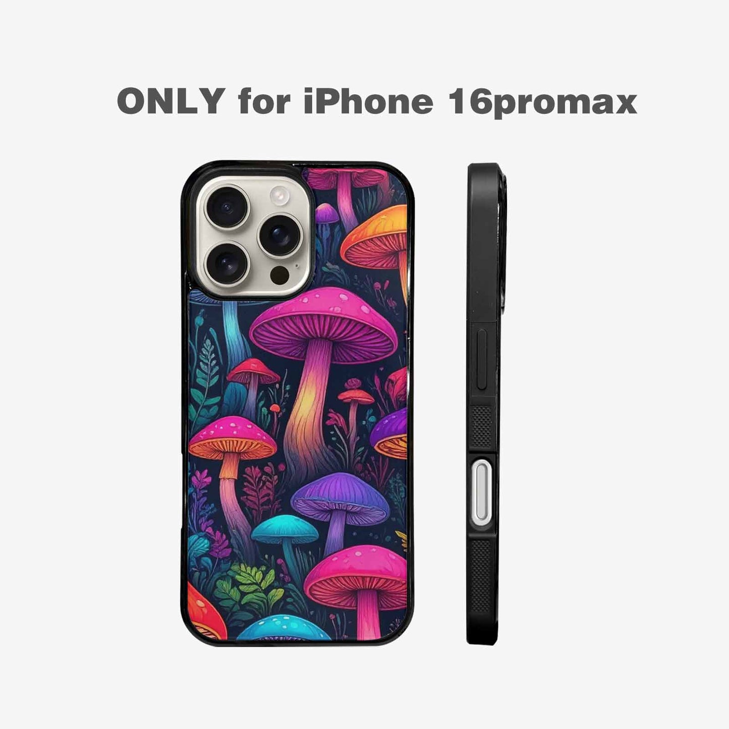 iPhone 16 Pro Max Case — Psychedelic Mushroom, Custom Printed Phone Case